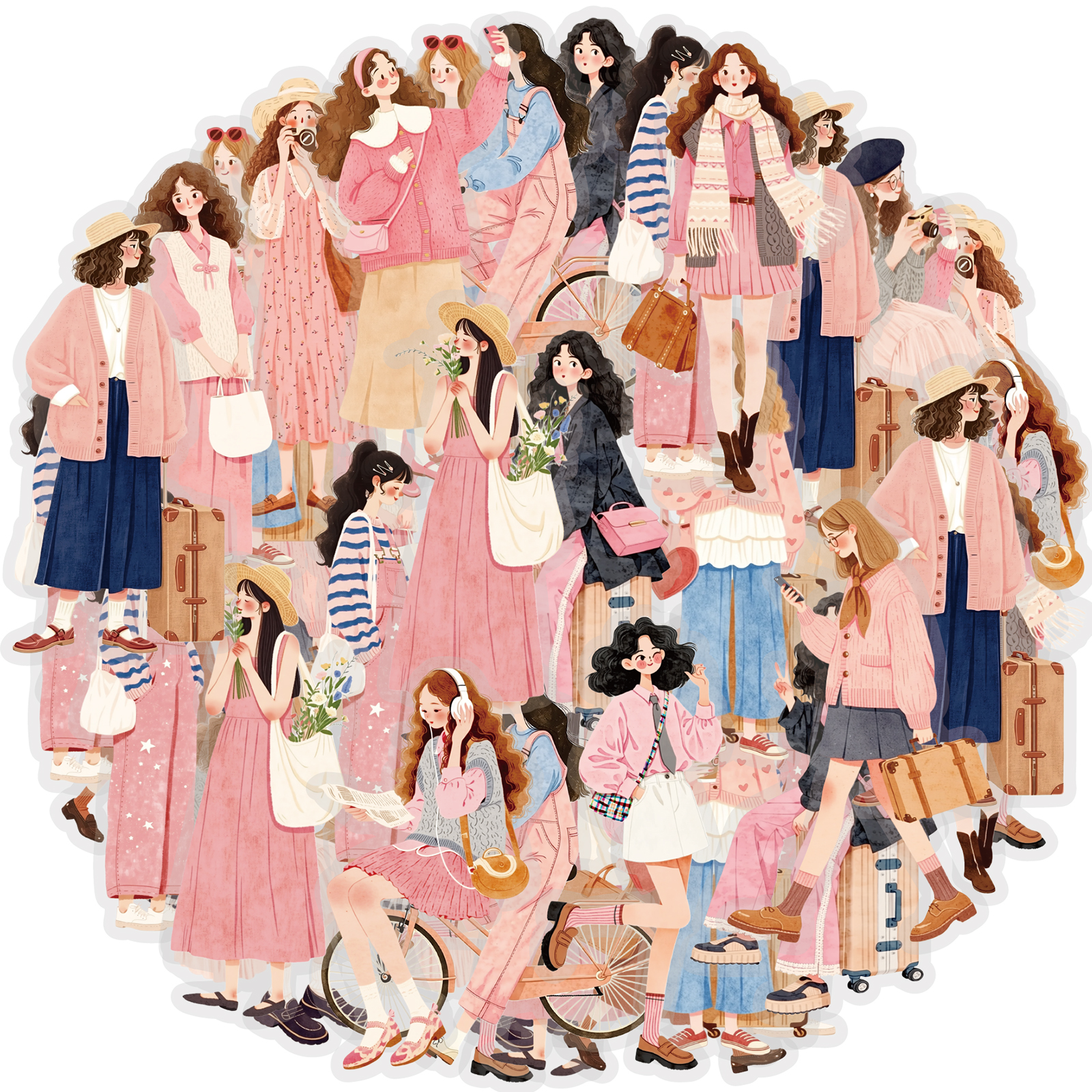 Japanese Daily Lifestyle - Etori Life 30Pcs Japanese-Style Fresh Pink