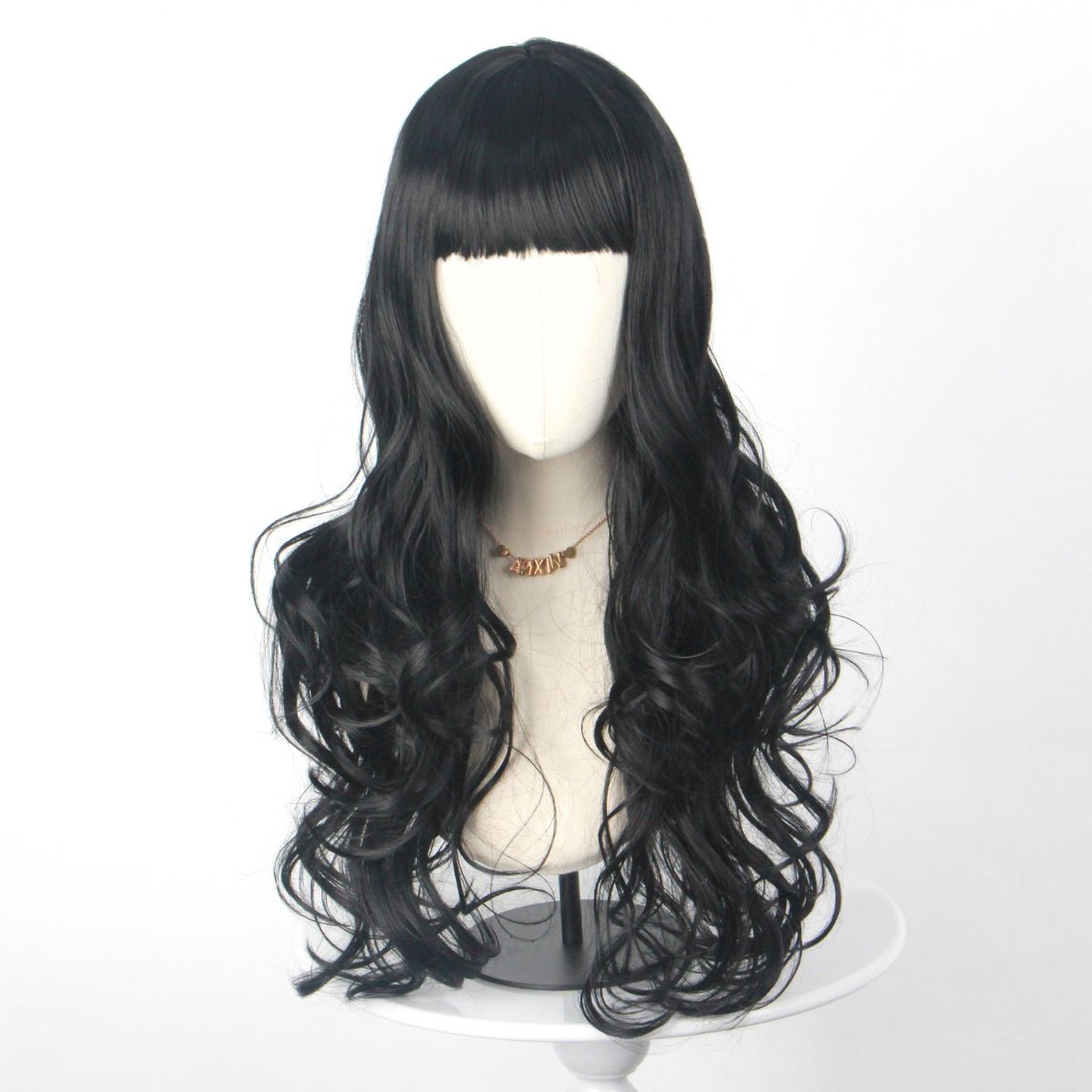Black Long Curly Hair with Ban - Japanese Daily Lifestyle ulasan dan harga