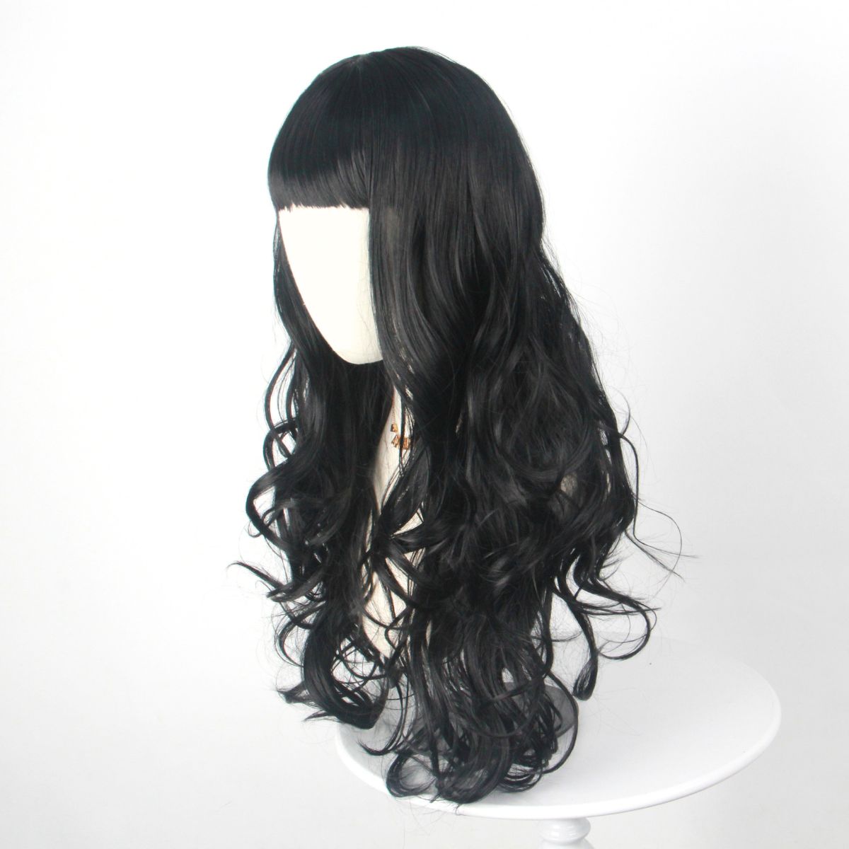 Black Long Curly Hair with Ban - Japanese Daily Lifestyle ulasan dan harga
