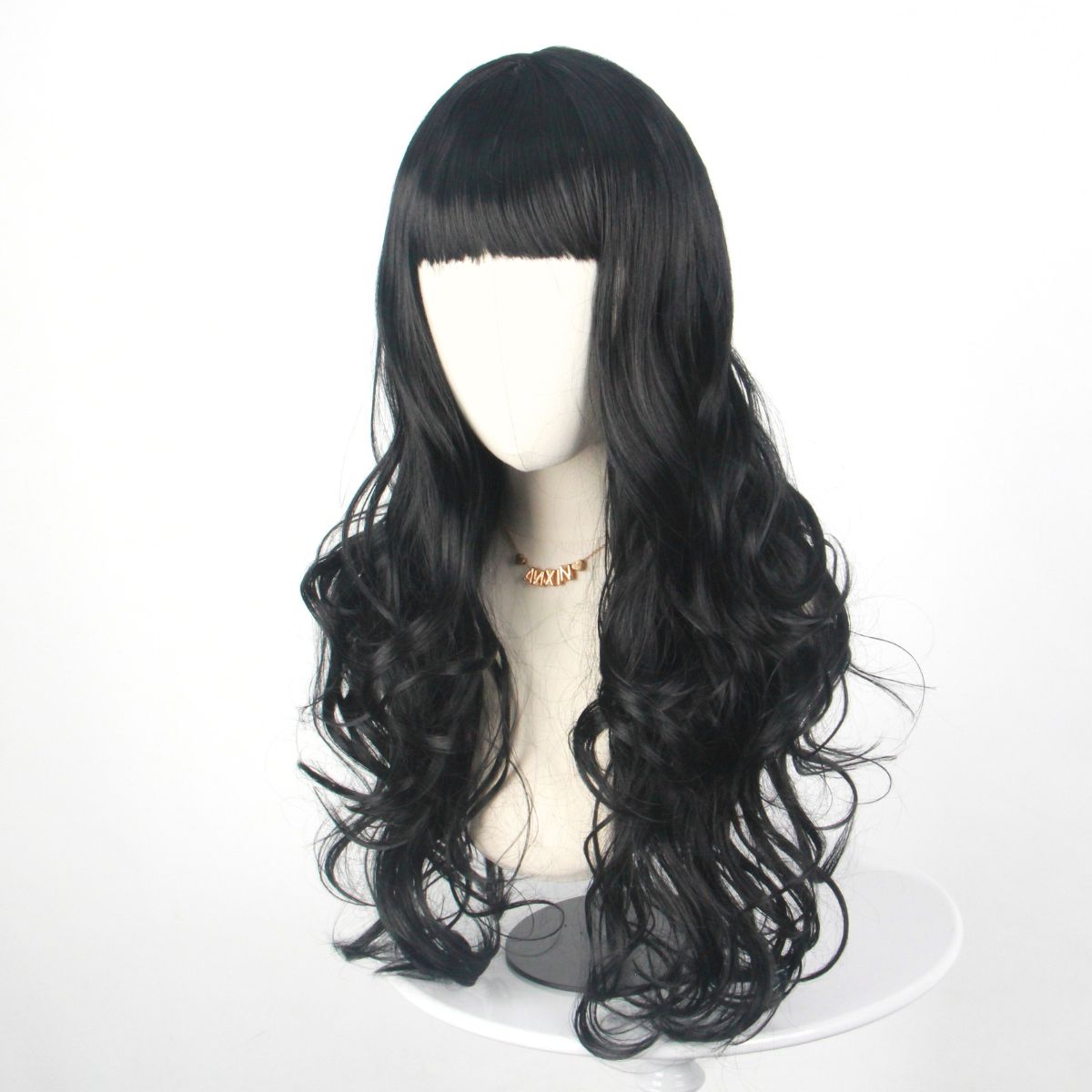 Black Long Curly Hair with Ban - Japanese Daily Lifestyle ulasan dan harga