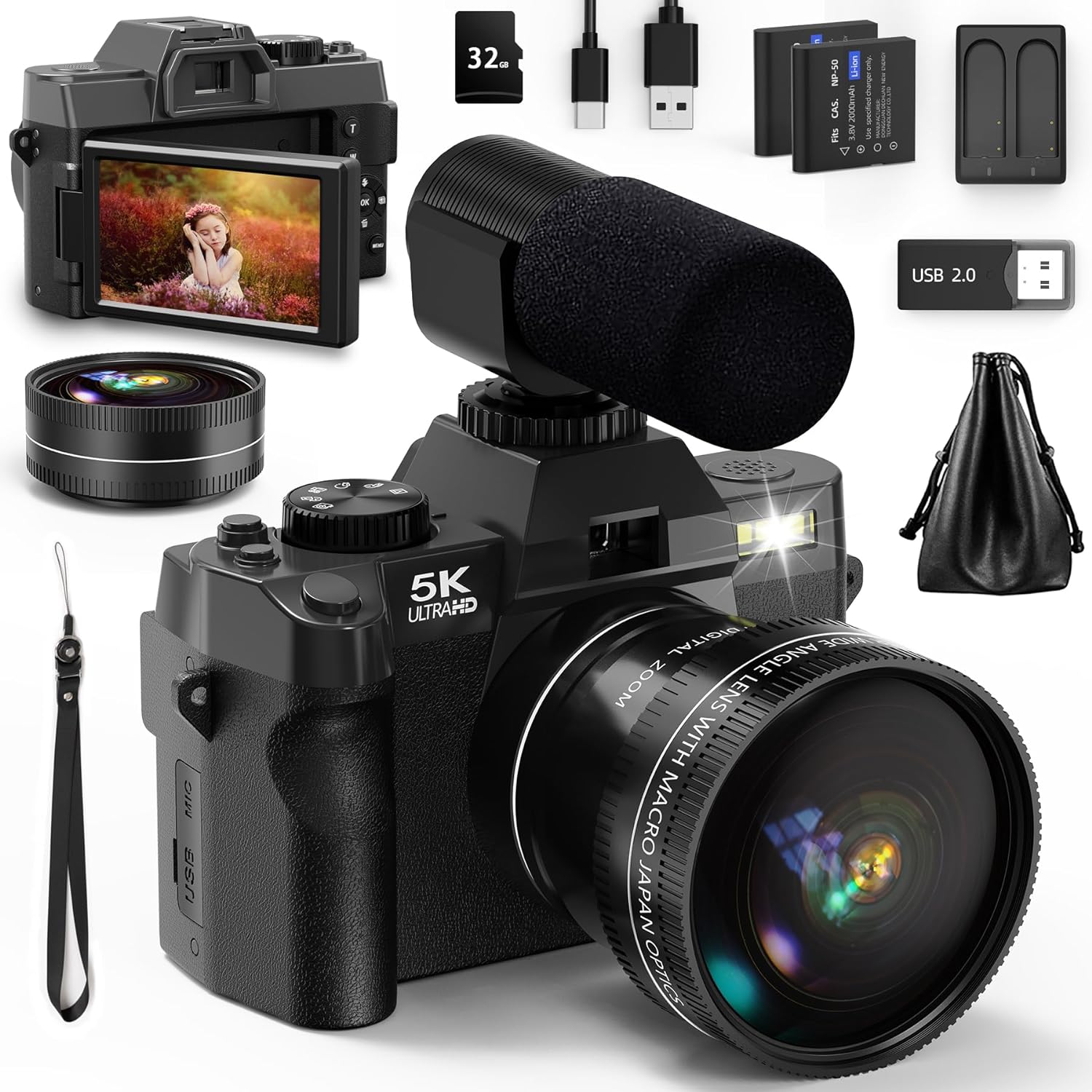 NBD 5K&48MP Digital Camera wit - Japanese Lifestyle App ulasan dan harga
