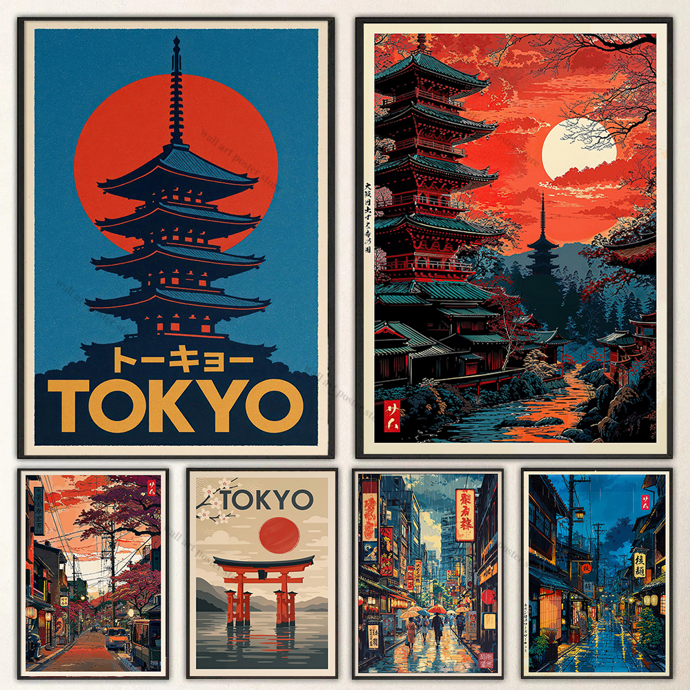 Rainy Tokyo Japanese Woodblock - Japanese Lifestyle Anime ulasan dan harga