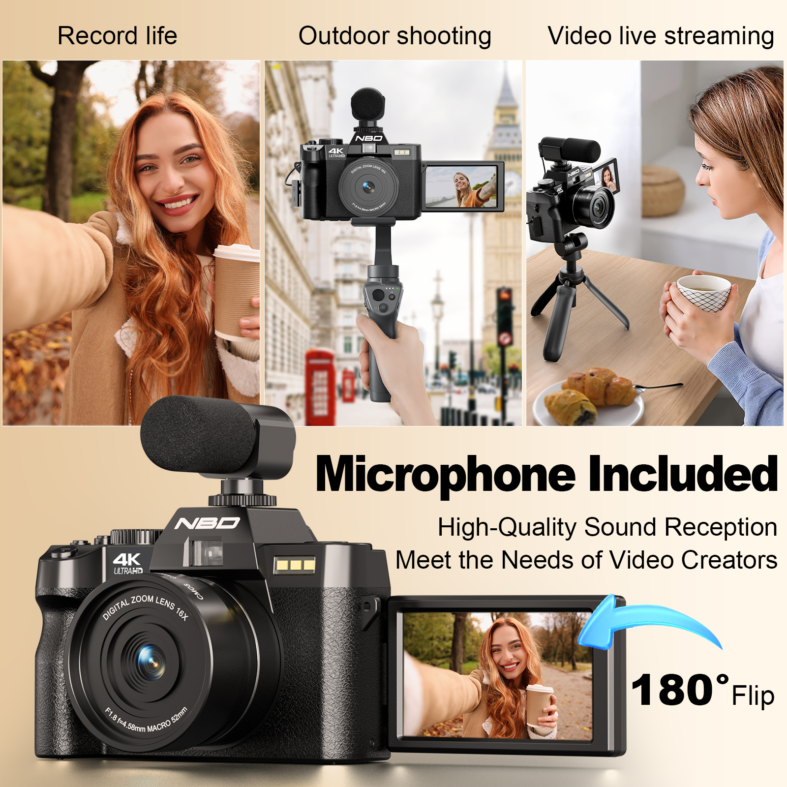 NBD S100F 48MP&4K Digital Came - Japanese Lifestyle App ulasan dan harga