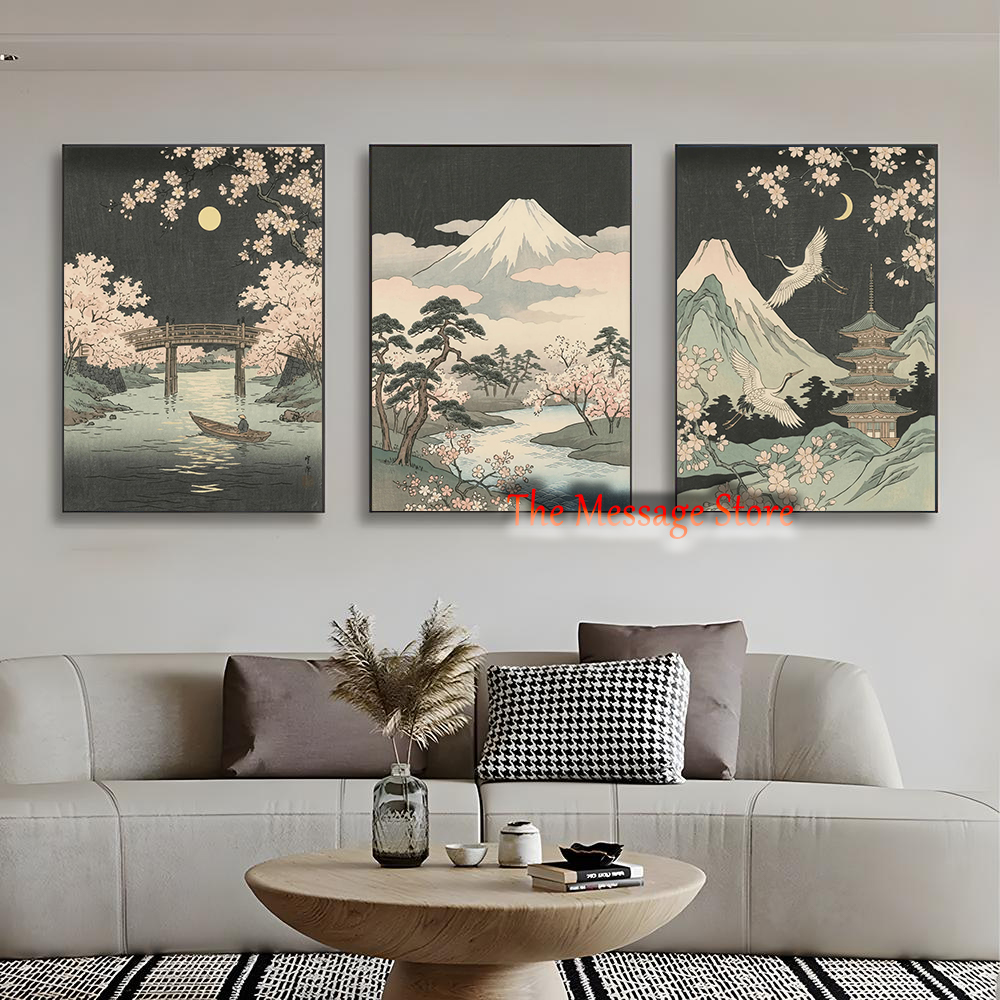 Japanese Cherry Bloom Fuji Riv - Japanese Traditional Lifestyle ulasan dan harga