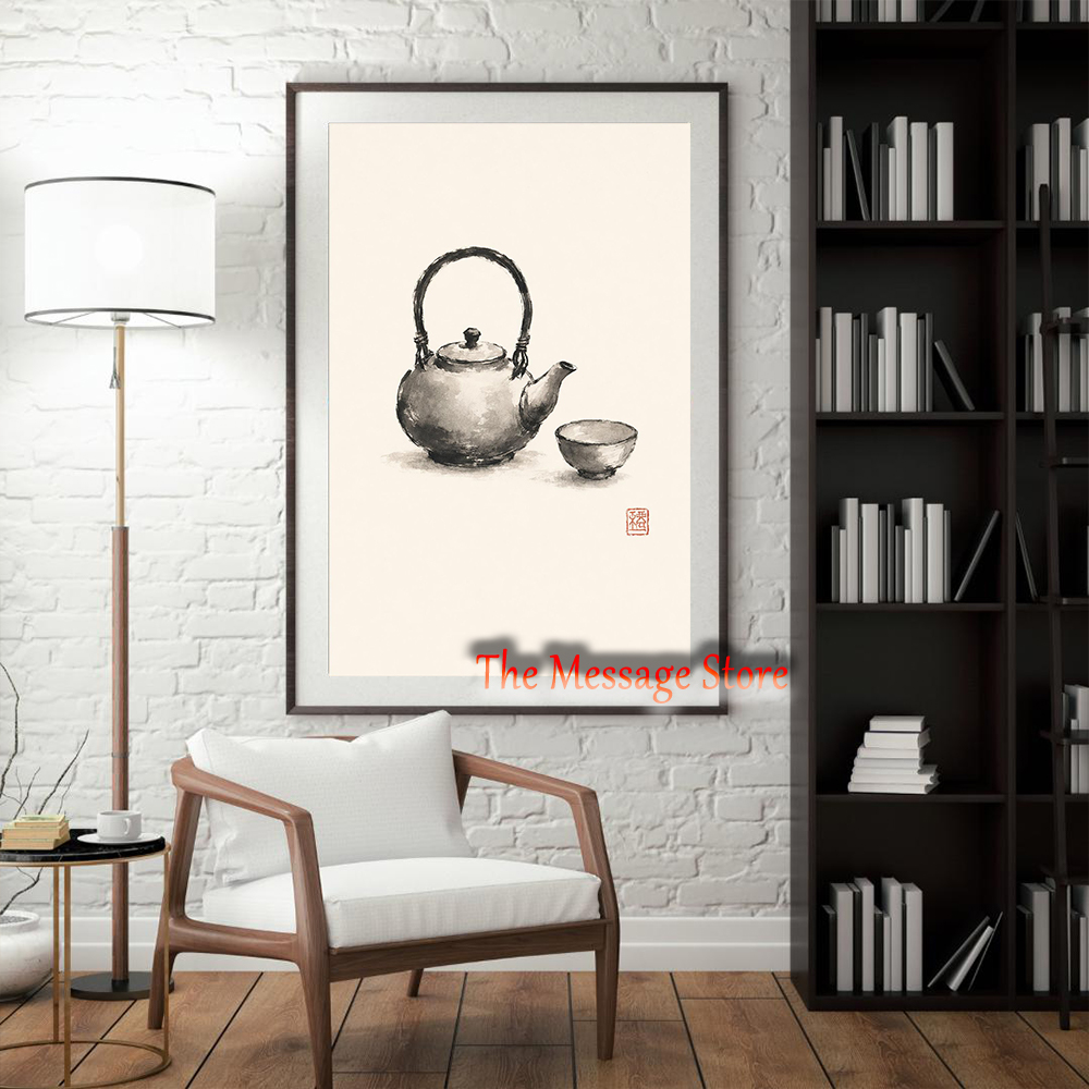 Japanese Teapot Art Minimalist - Japanese Traditional Lifestyle ulasan dan harga