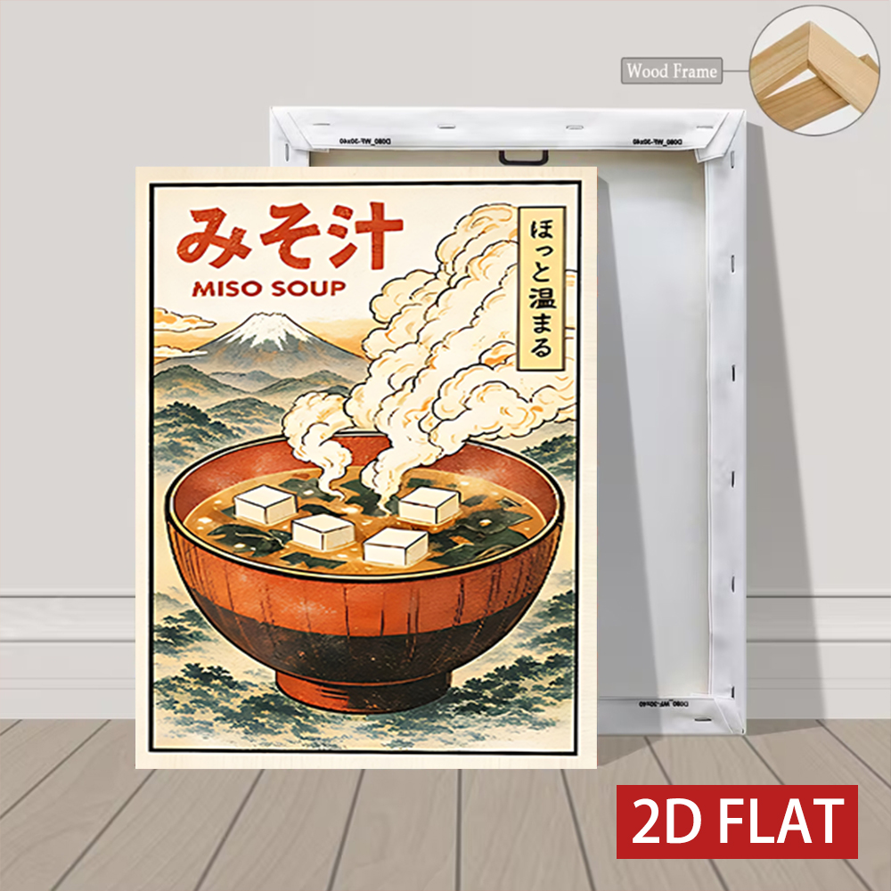 3 Counts Wooden Framed Canvas  - Japanese Lifestyle And Food ulasan dan harga