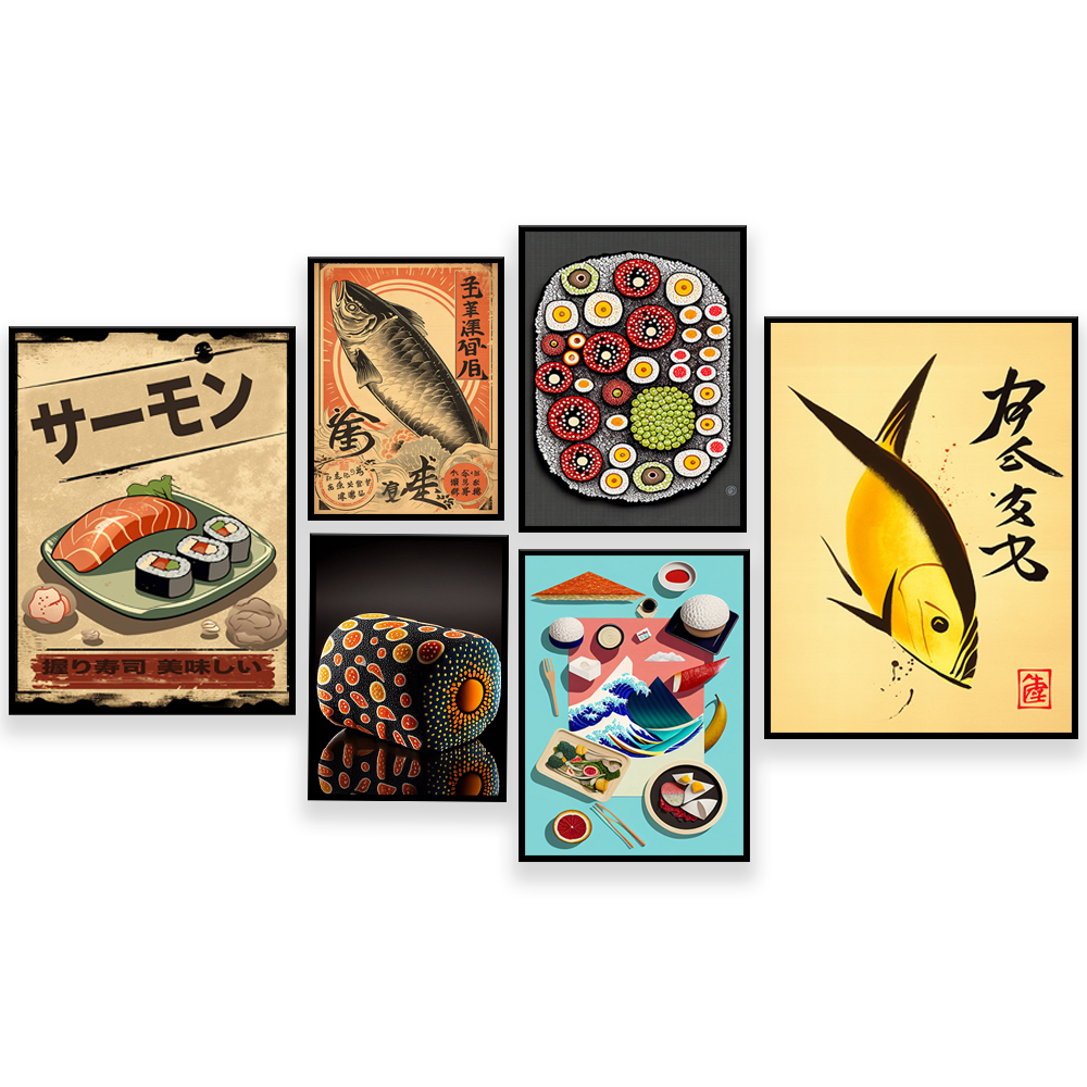 Vintage style Japanese sushi p - Japanese Lifestyle And Food ulasan dan harga