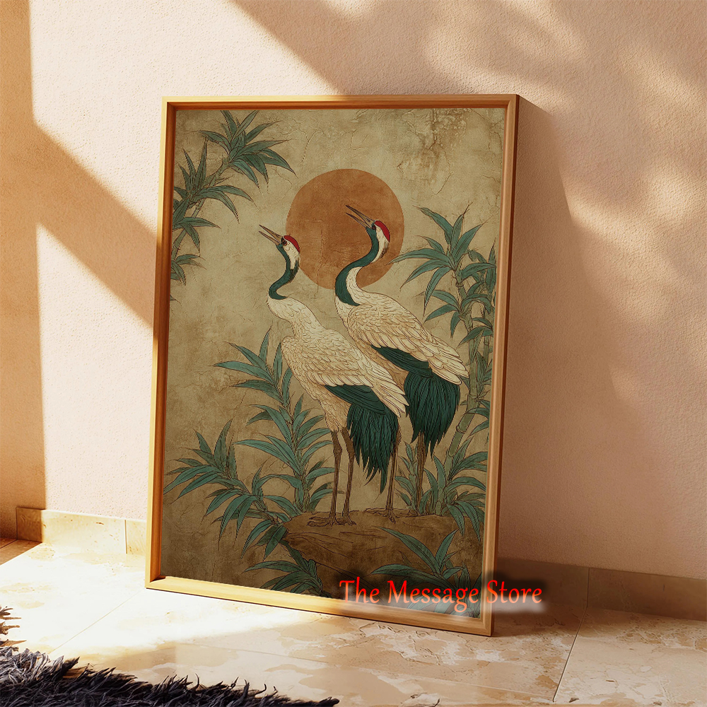 Traditional Nature Crane Birds - Japanese Traditional Lifestyle ulasan dan harga