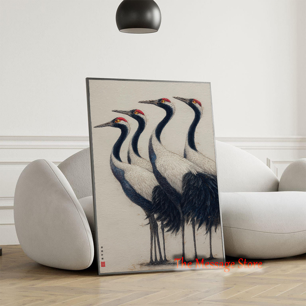 Traditional Nature Crane Birds - Japanese Traditional Lifestyle ulasan dan harga
