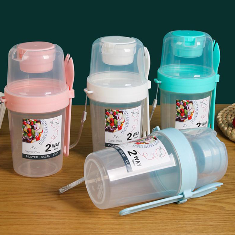 Breakfast Fruit Oat Yogurt Sal - Bento Box Two Tier ulasan dan harga
